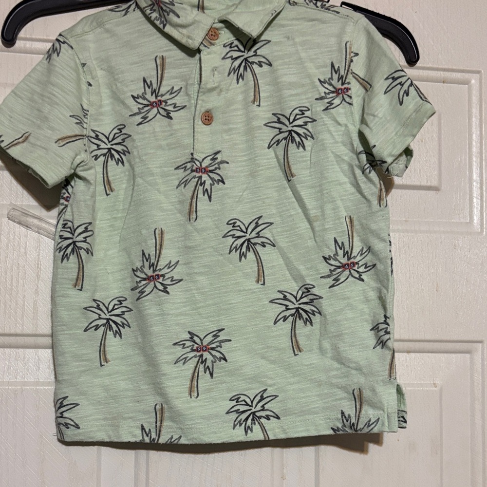 Garanimals Light Green Palm Print Polo‎